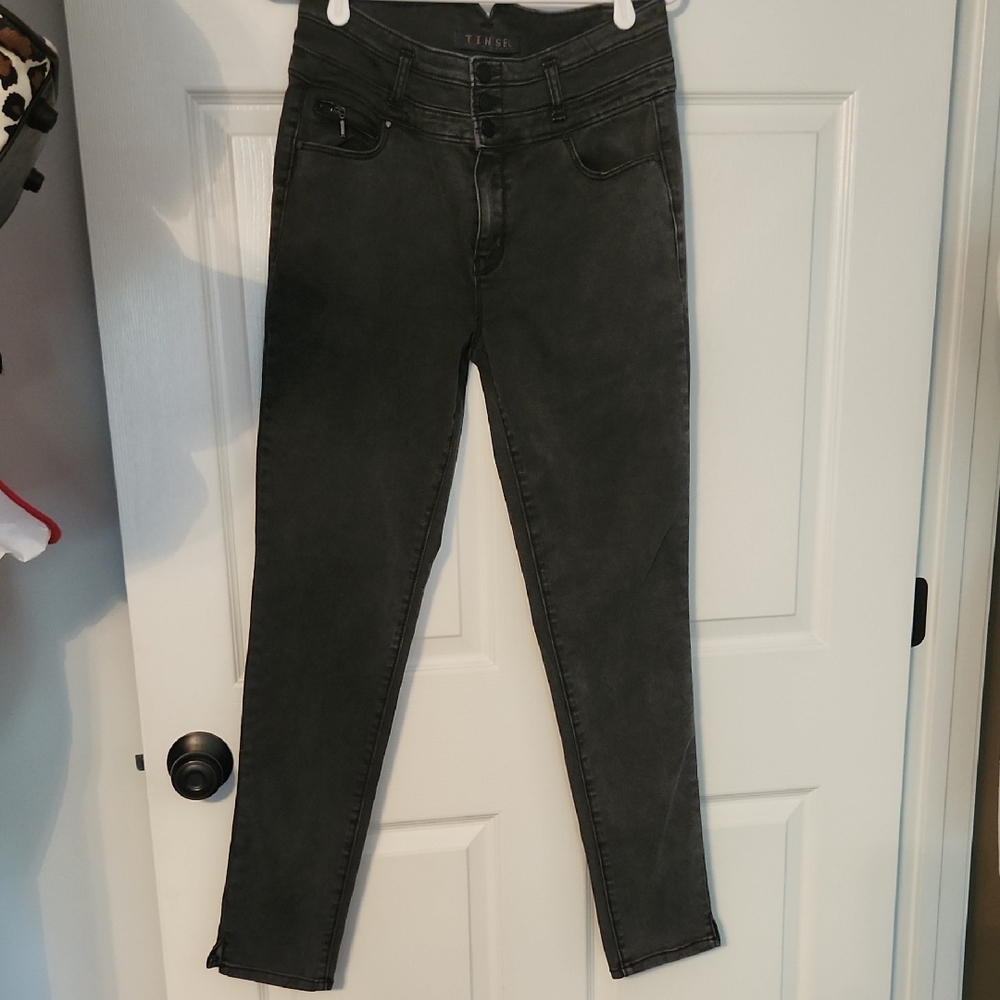 Tinsel Charcoal Skinny Jeans for Women